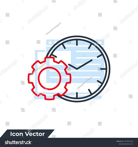 Time Management Icon Logo Vector Illustration Stock Vector (Royalty ...