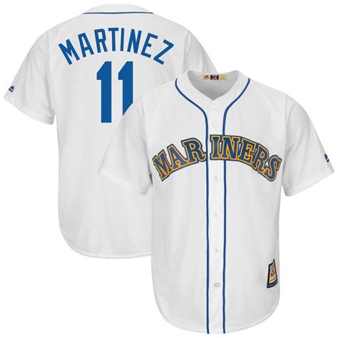 Men's Seattle Mariners Edgar Martinez White Throwback Jersey