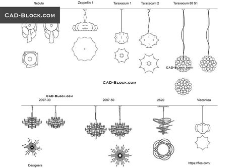 Ceiling Lights Top View Cad Blocks - Love Gallery Furniture