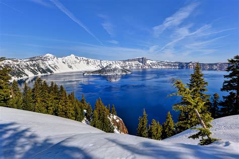 Crater Lake Winter Wallpapers - Wallpaper Cave