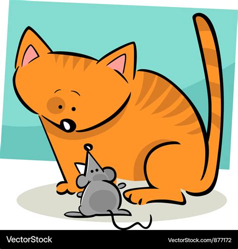 Cat and mouse Royalty Free Vector Image - VectorStock