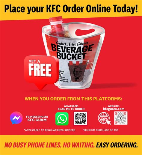 KFC Guam - Get your FREE KFC BEVERAGE BUCKET by placing...