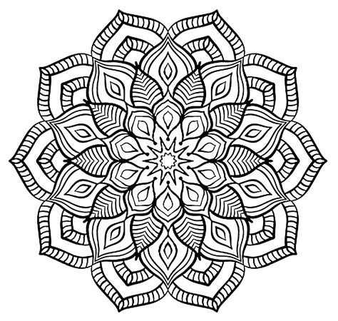 Flower Mandala Sketch Coloring Page