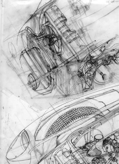 Incredible cutaway illustration of a 1957 Scaglietti-bodied Ferrari ...