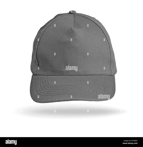 Grey Baseball Cap on a white background Stock Photo - Alamy