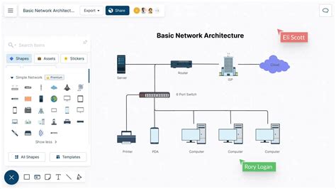 Network Diagram Software | Draw Network Diagram Online | Creately