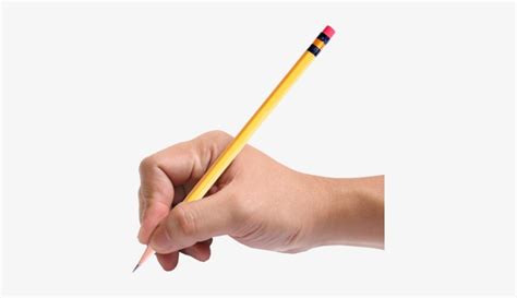 Hand Holding Pencil - Hand Holding A Pencil Png Transparent PNG - 400x393 - Free Download on NicePNG