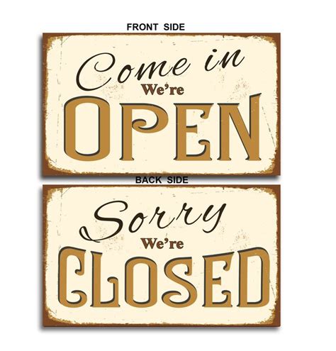 OPEN CLOSED SIGNS Open Closed Sign Open Closed Signs Vintage - Etsy | Open & closed signs, Open ...