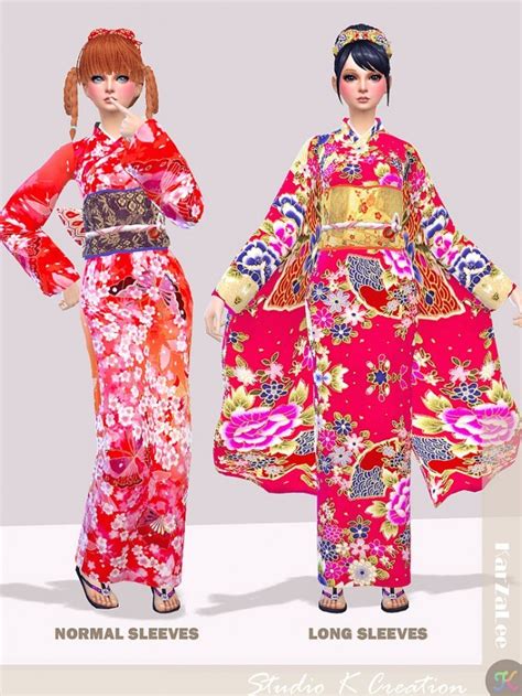 Japanese Kimono at Studio K-Creation » Sims 4 Updates