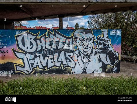 Ghetto Favelas Graffiti Art On A Wall In Gonfreville L'Orcher, France Stock Photo - Alamy