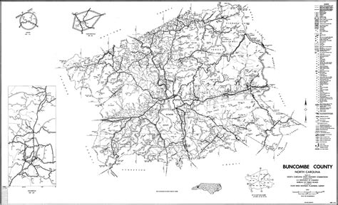 1962 Road Map of Buncombe County, North Carolina