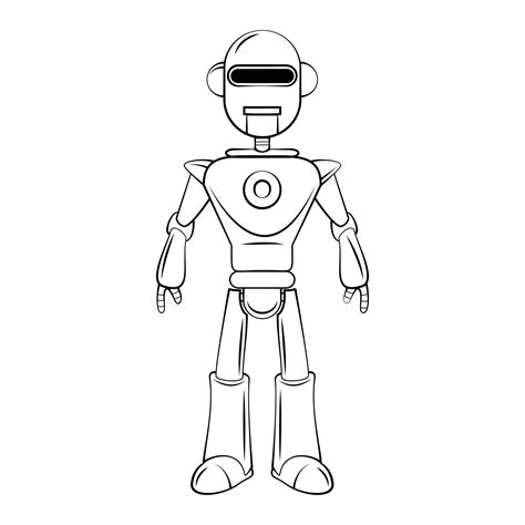 Robot Cartoon Illustration Sketch 16674396 Vector Art at Vecteezy