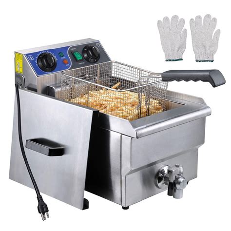 WeChef 11.7L Commercial Electric Deep Fryer Restaurant Countertop Fryer ...