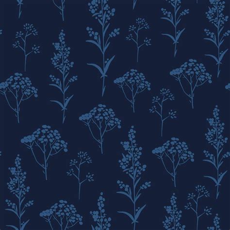 Dark Blue Floral Pattern 22946557 Vector Art at Vecteezy