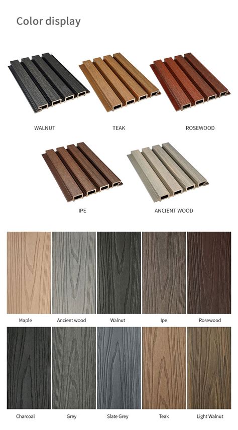 Co-extrusion outdoor decoration wpc wall cladding wall panel