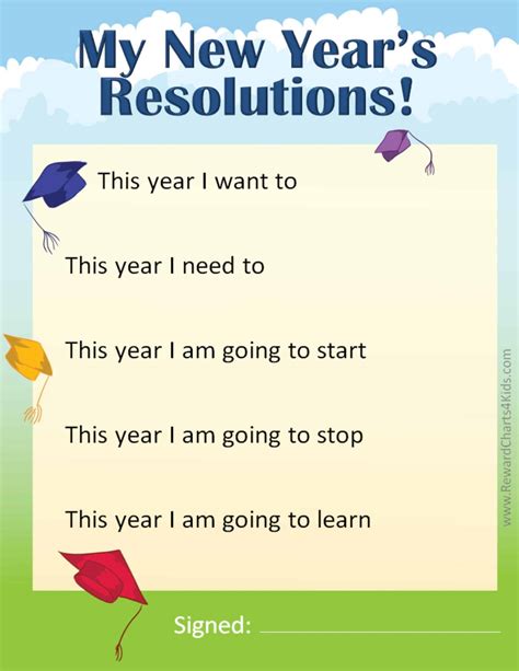 New Year's Resolutions for Kids