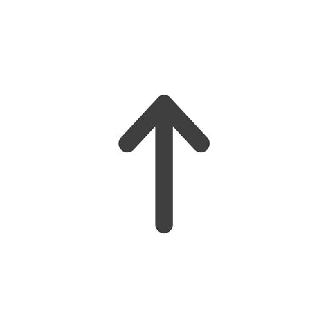 Vector sign of the up arrow symbol is isolated on a white background. up arrow icon color ...