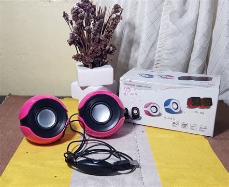 Pink usb speaker, Audio, Soundbars, Speakers & Amplifiers on Carousell