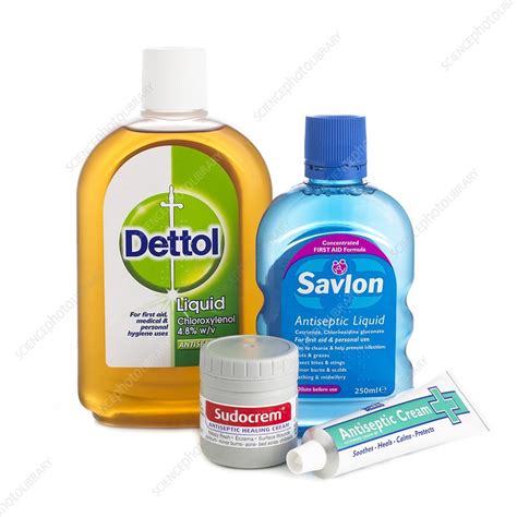 Domestic antiseptic products - Stock Image - C024/4028 - Science Photo Library