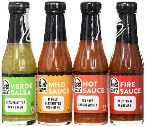 Sauce, 4 pack, 4 Taco Bell Sauce Bottles, 7.5oz each By Taco Bell - Walmart.com