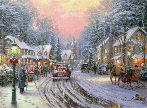 Christmas Thomas Kinkade Winter Wallpapers - Top Free Christmas Thomas Kinkade Winter ...