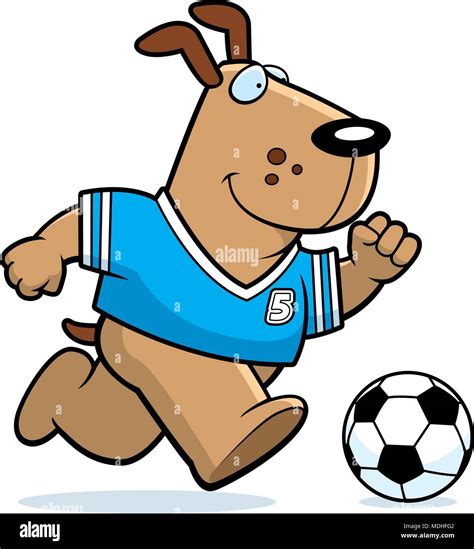 A cartoon illustration of a dog playing soccer Stock Vector Image & Art - Alamy