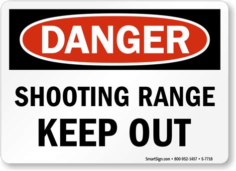 Gun Range Safety Signs