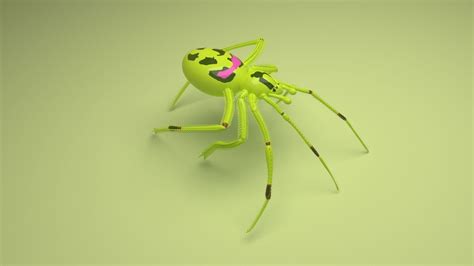 Happy Face Spider 3D model | CGTrader