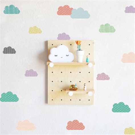 Rainbow Cloud Wall Decal Nursery Scandinavian Wall Stickers - Etsy