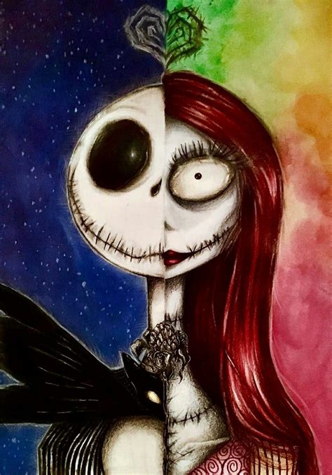 Jack y Sally Art Tim Burton, Tim Burton Style, Jack Skellington, Jack Et Sally, The Nightmare ...