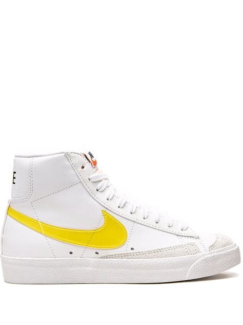 Nike Blazer Mid 77 Essential "Translucent Yellow Swoosh" sneakers - ShopStyle