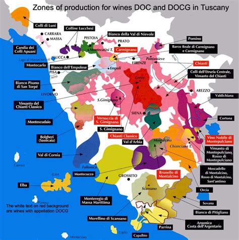 We Study Wine: Map of Tuscany's DOC and DOCG zones | Italian wine, Wine map, Tuscany wine