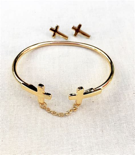 Cross My Heart Impressions, LLC | Double Cross Chain and Bracelet Set