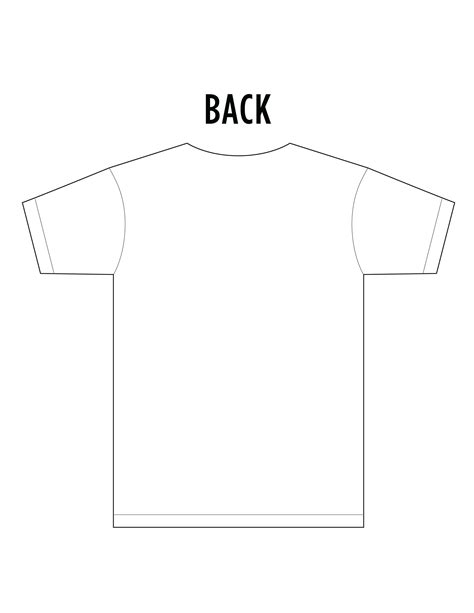 Back Of Shirt Template