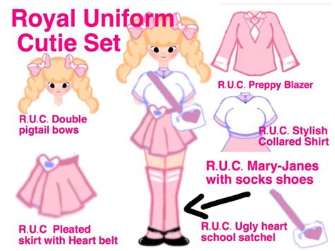 Finished My Concept Art For Royale High's "Royal Uniform Cutie Set" : r ...