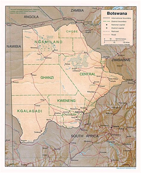 Political Map Of Botswana