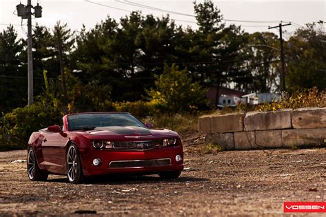 Burgundy Red Convertible Chevy Camaro Dressed Up to Stand Out on the Road — CARiD.com Gallery