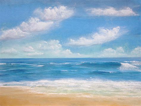 Blue Sea Painting by Jim Romeo - Fine Art America