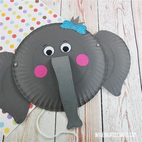 Paper Plate Elephant Craft {With Ears that Move!} • In the Bag Kids' Crafts