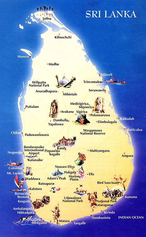 Large detailed travel map of Sri Lanka | Sri Lanka | Asia | Mapsland | Maps of the World