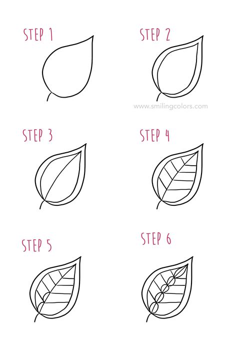 Leaf drawing step by step Tutorial, start doodling today!