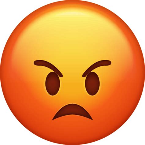 Angry Emoji [Free Download iPhone Emojis in PNG] | Angry emoji, Emoji pictures, Angry face emoji