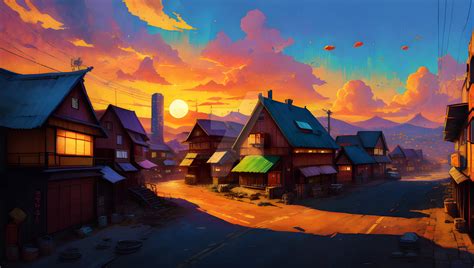 sunset building city anime vintage 90's #6 by bekreatifdesign on DeviantArt