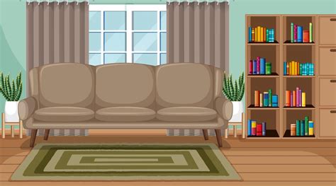 Living room interior scene with furniture and living room decoration 2988454 Vector Art at Vecteezy