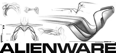 AlienWare Concept Car Design Sketches - Car Body Design