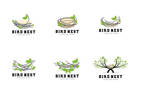 Bird's Nest Logo Design, Bird House Vect Graphic by AR Graphic · Creative Fabrica