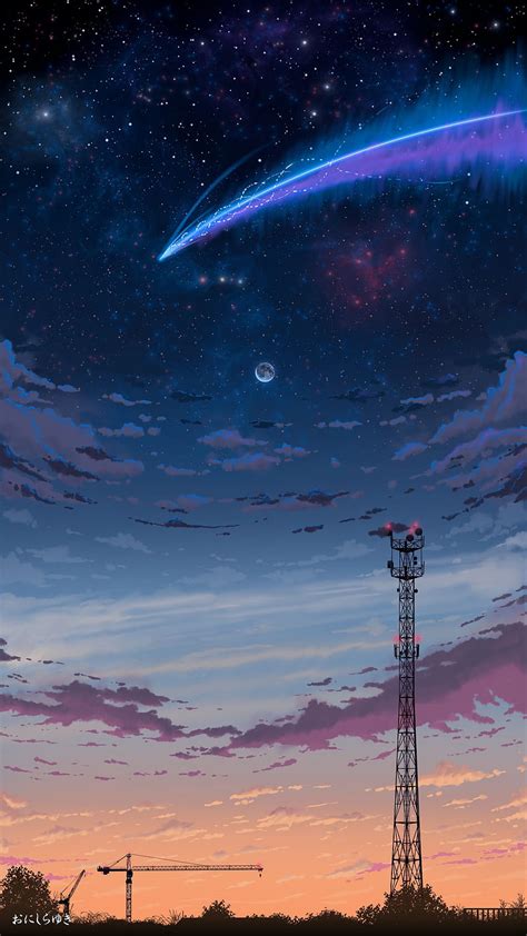 2 Aesthetic Anime Sky, night anime aesthetic scenery HD phone wallpaper | Pxfuel