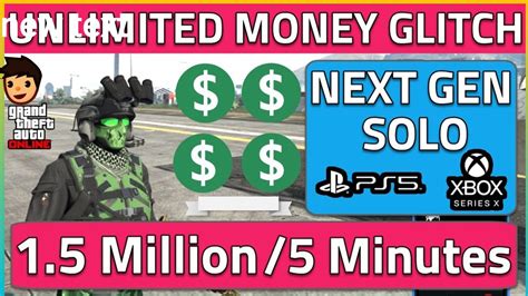 *SOLO* MONEY GLITCH || GTA 5 MONEY GLITCH || (ITS BACK) [PS5/XB1]!! - YouTube