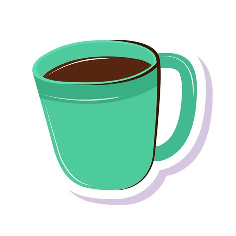 coffee cup sticker 6101026 Vector Art at Vecteezy