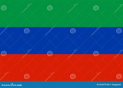 Dagestan officially flag stock vector. Illustration of vector - 264579738